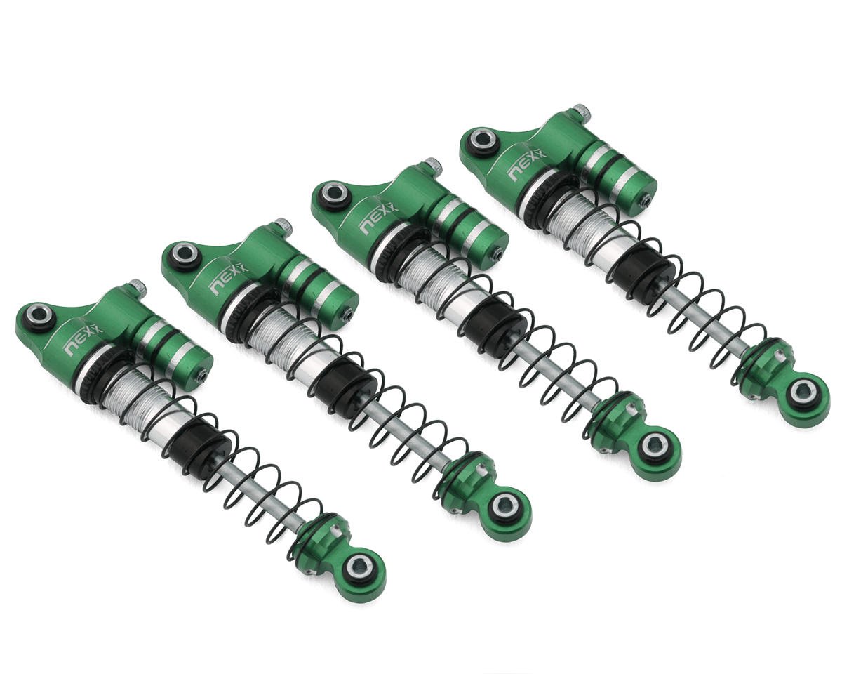 NEXX Racing AX24 52mm Aluminum Oil-Filled Long Travel Reservoir Shocks (Green)