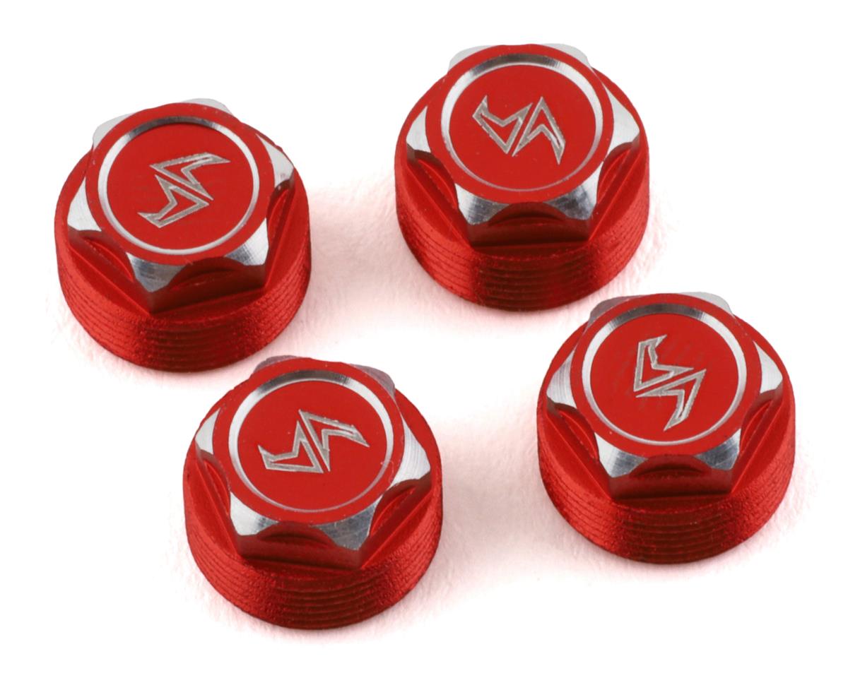 Samix SCX24 Aluminum Scale Wheel Hub (Red) (4)