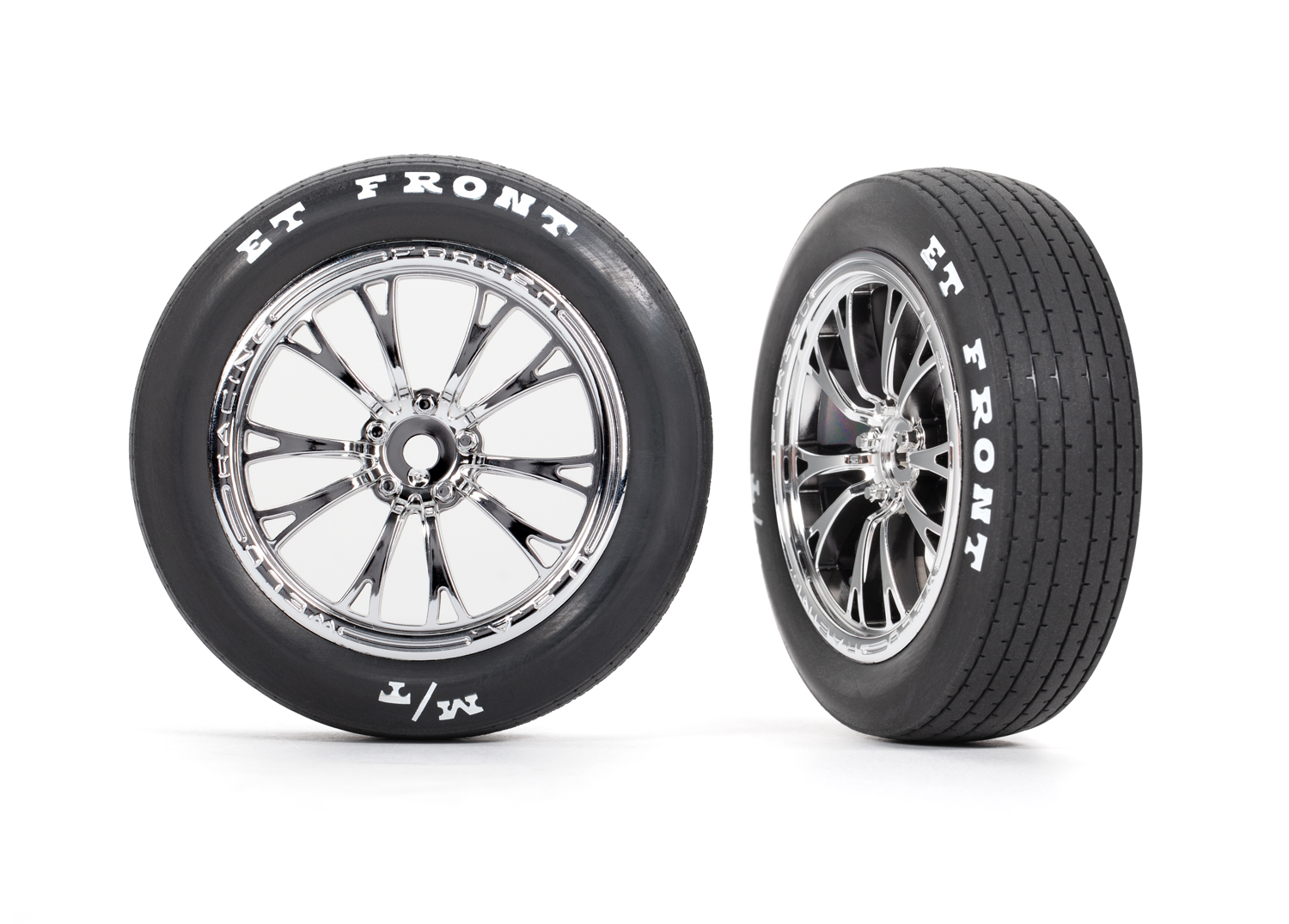 Weld Chrome Front Wheels & MT Tires (2)