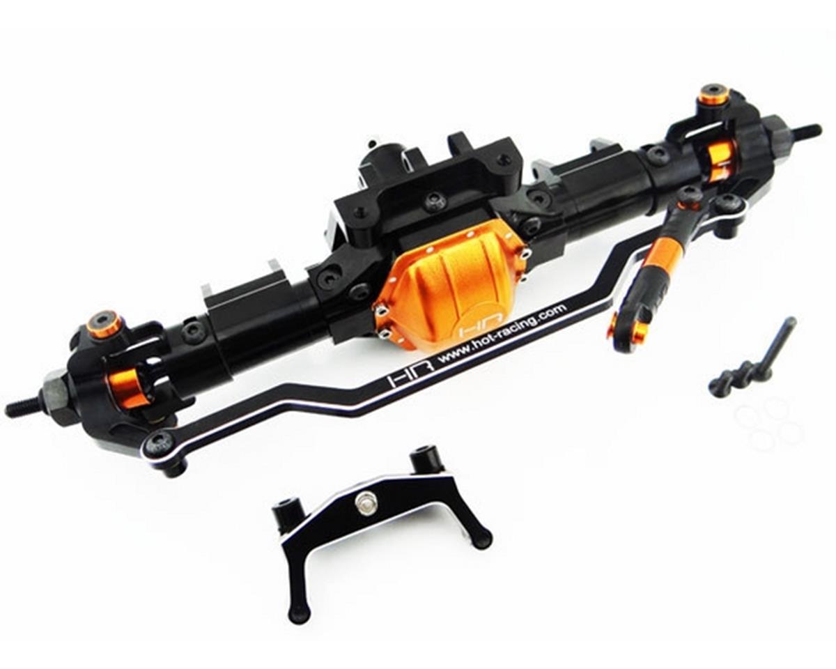 Hot Racing Front Aluminum Axle Assembly w/Stl Gear SCX10