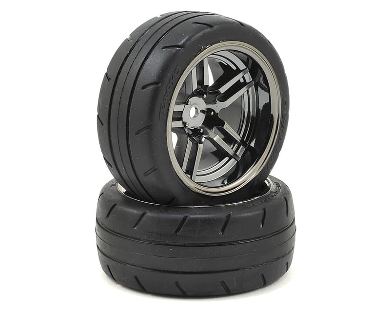 1.9" Black Chrome Rear Wheels & Response Tires (2)