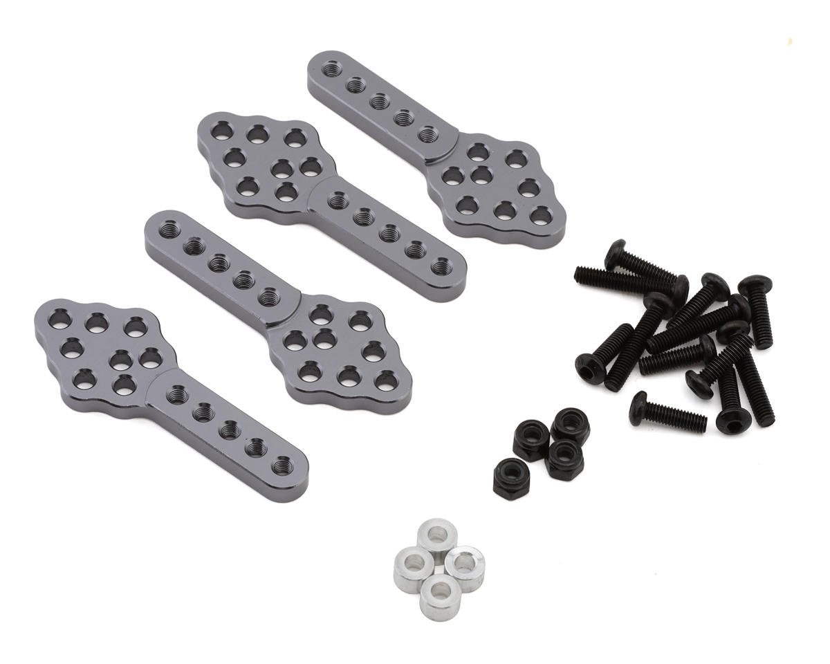 Injora CNC Aluminum Adjustable 1/10 Rock Crawler Shock Mount Plates