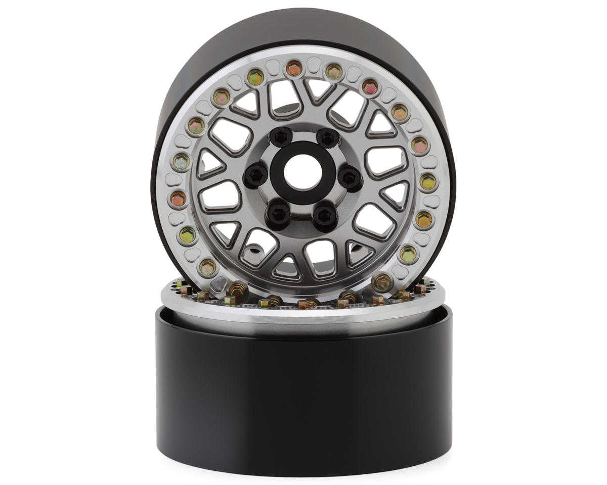 SSD RC 1.9” Slugger Beadlock Wheels (Silver) (2)