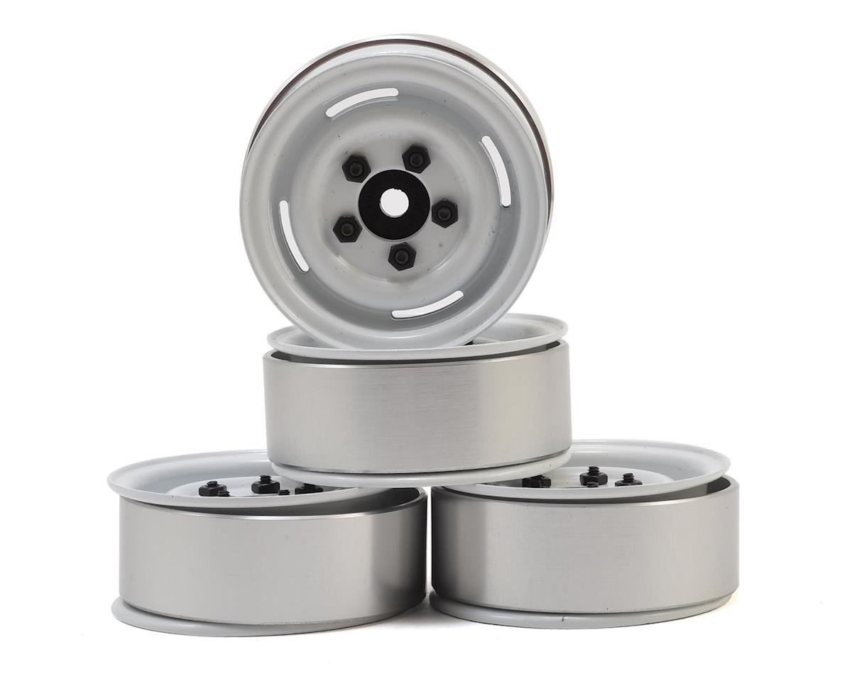 RC4WD 1.55" Landies Vintage Stamped Steel Beadlock Wheels (White)