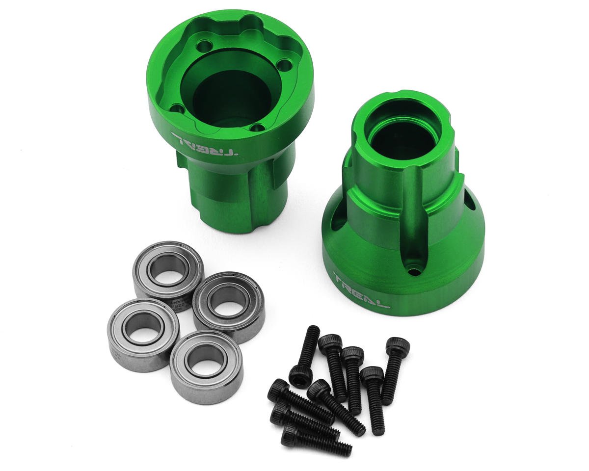 Treal Hobby Losi® LMT™ Aluminum Rear Axle Mounts (Green) (2) (0°)