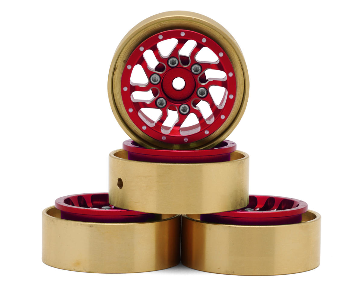 Samix Aluminum/Brass 1.0" Beadlock Wheel Set for Traxxas® TRX-4M™ w/7mm Hex