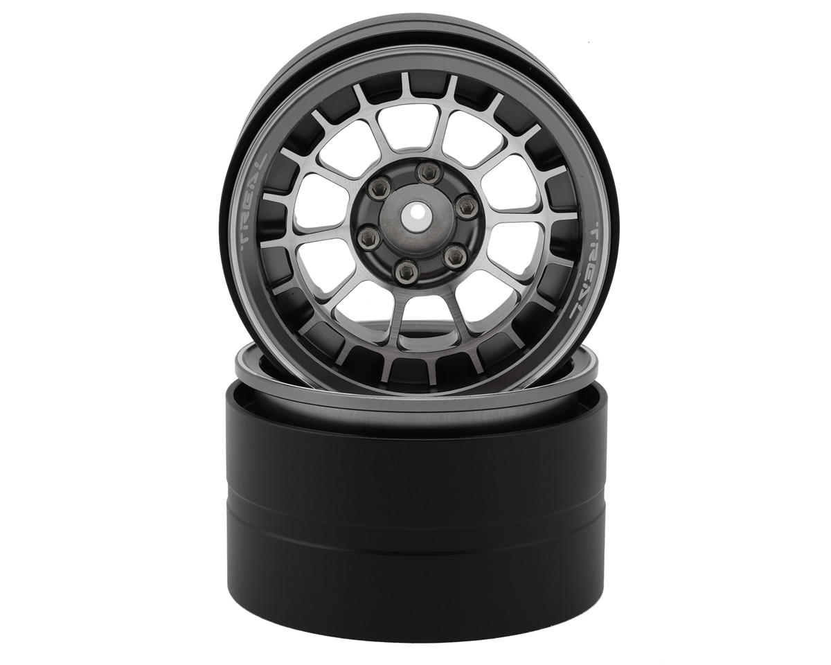 Treal Hobby 2.2" Type-A Aluminum 1/10 Rock Crawler Beadlock Wheels (Titanium)