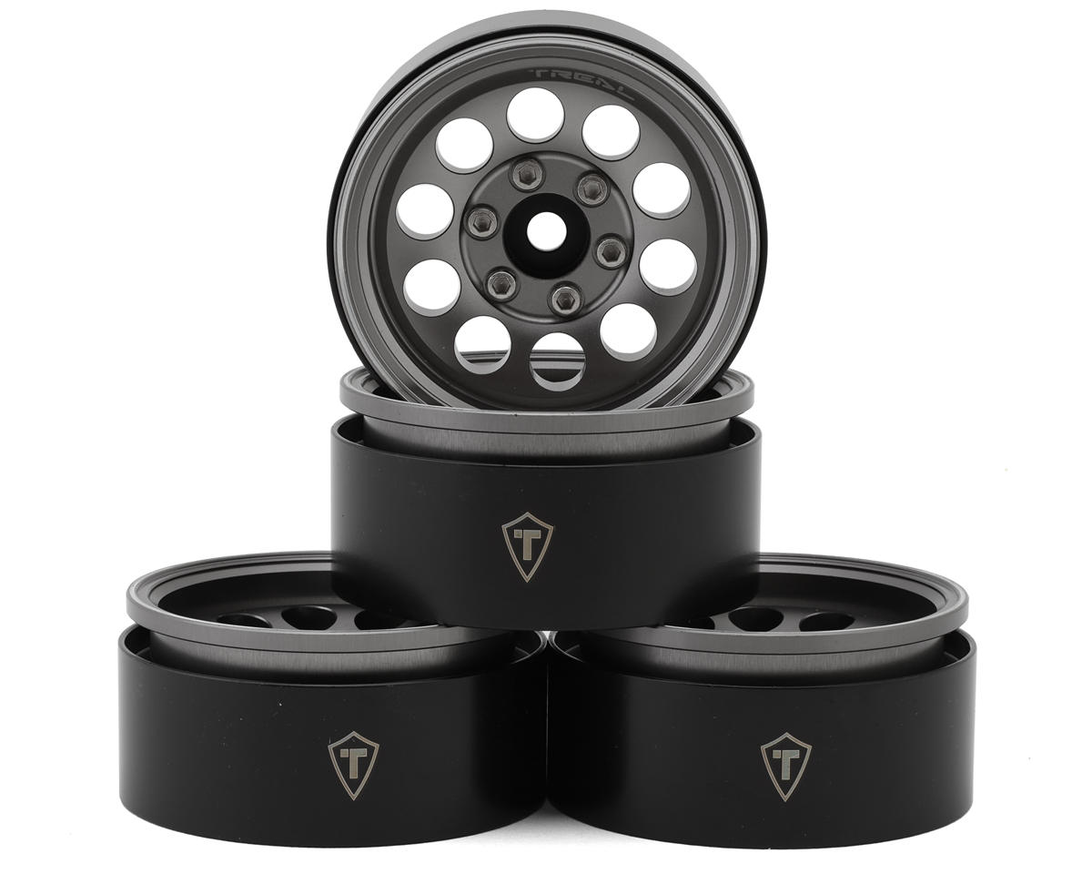 Treal Hobby Type F 1.9" 10-Hole Beadlock Wheels (Grey) (4)