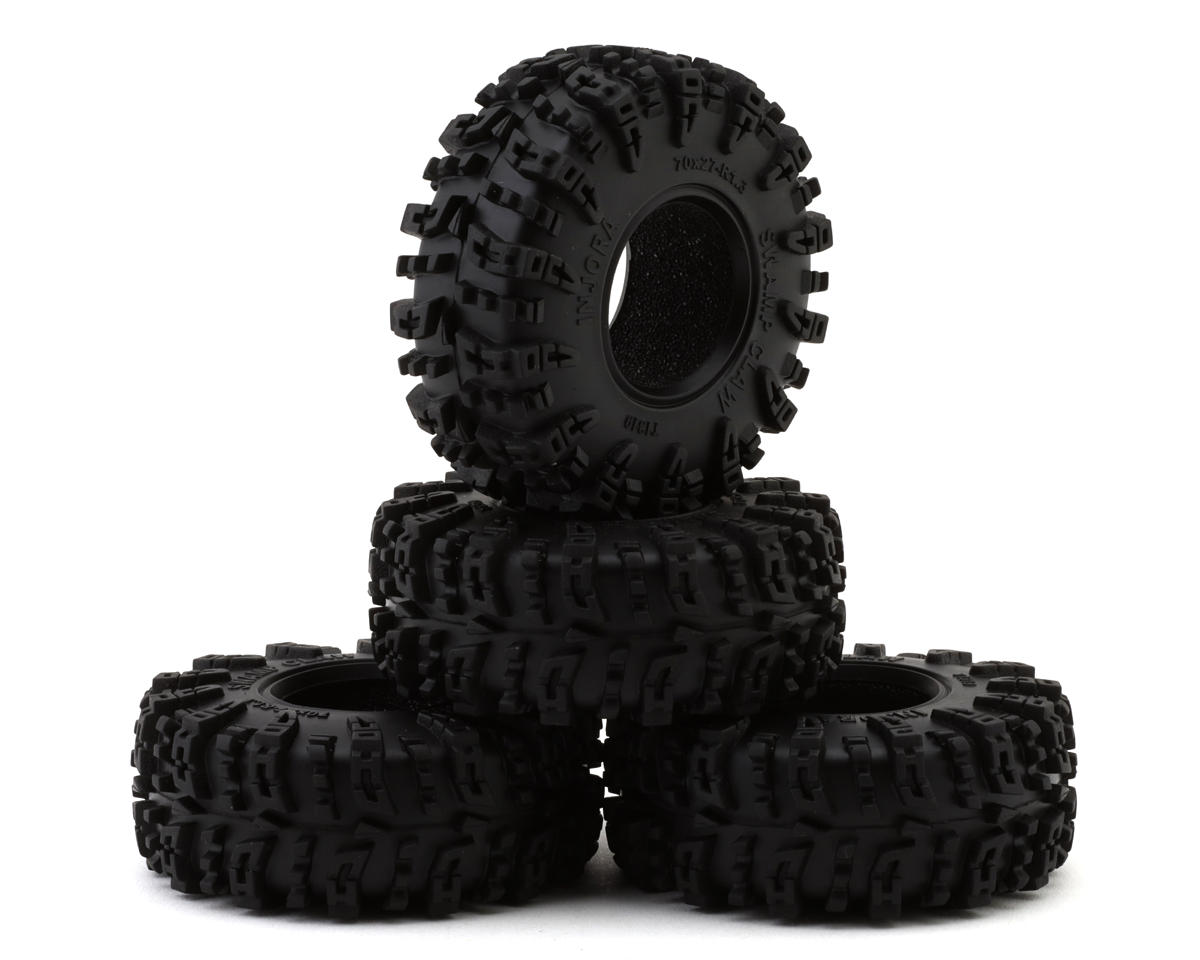 Injora 1.3" Swamp Claw M/T Micro Rock Crawler Tires Combo (4) (70mm OD) (S5)