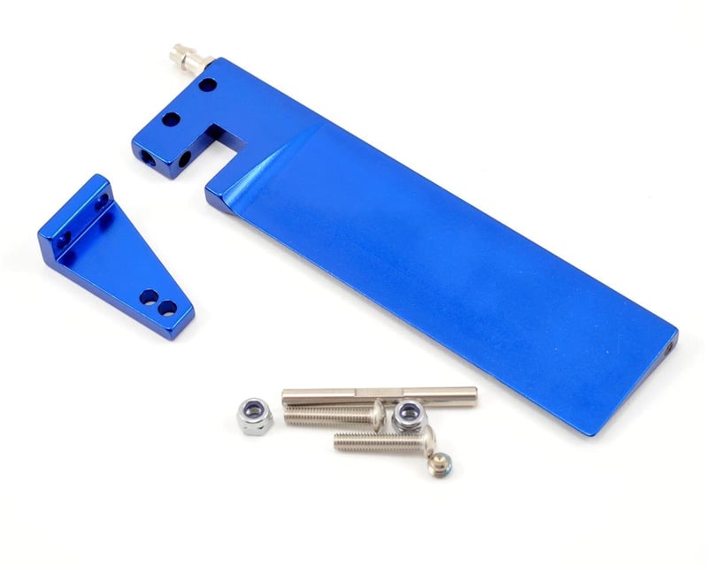 Blue Aluminum Rudder with Hardware