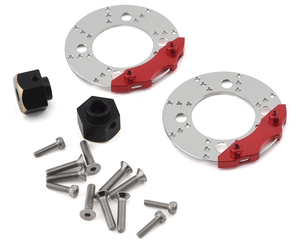 Samix SCX10 III/Capra 8mm Brass Hex & Scale Brake Rotor Combo Set