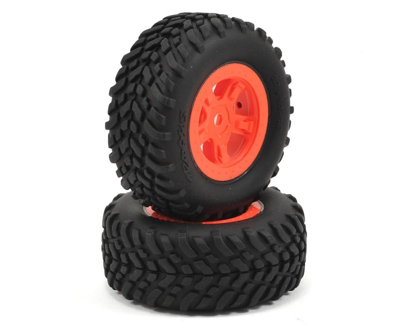 Orange 5-Spoke wheels with SCT Tires (2)