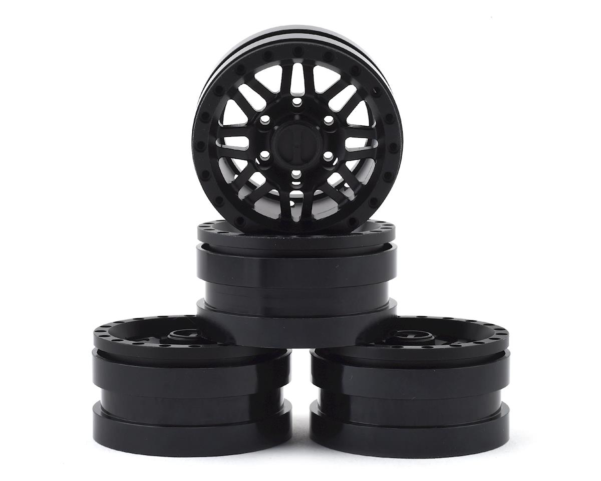 Pit Bull Tires Raceline Ryno 1.55 Aluminum Beadlock Crawler Wheels (Black) (4)