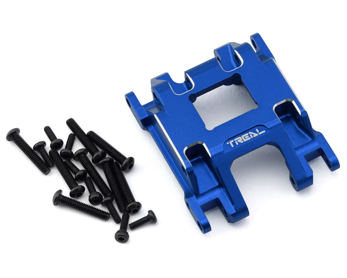 Treal Hobby Aluminum Center Skid Plate for Traxxas TRX-4M (Blue)