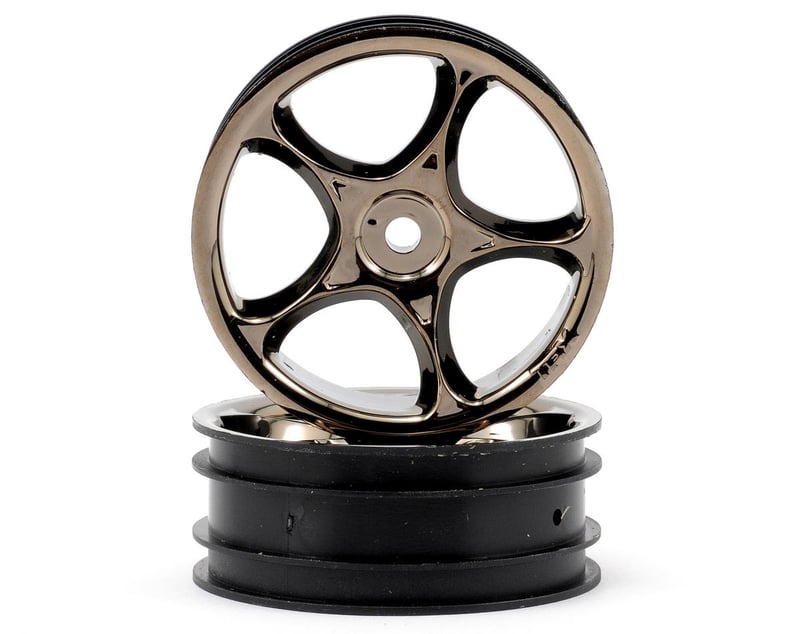 Tracer 2.2" Front Black Chrome Wheels (2)