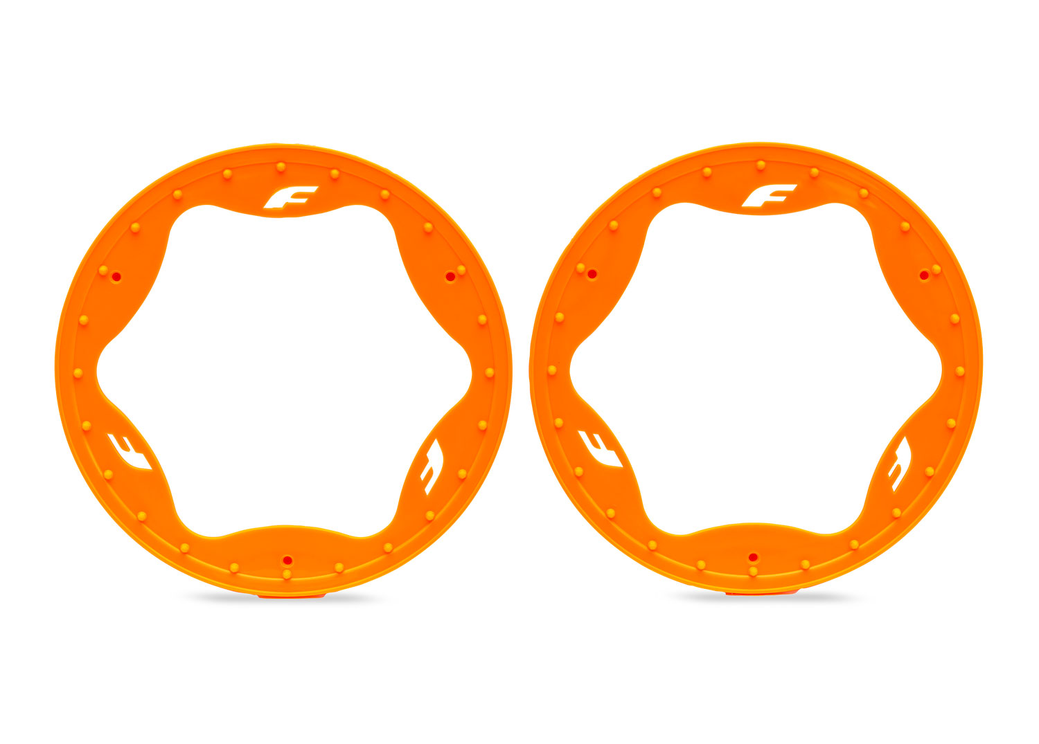 4.3" Orange Rear Beadlock Rings (2)