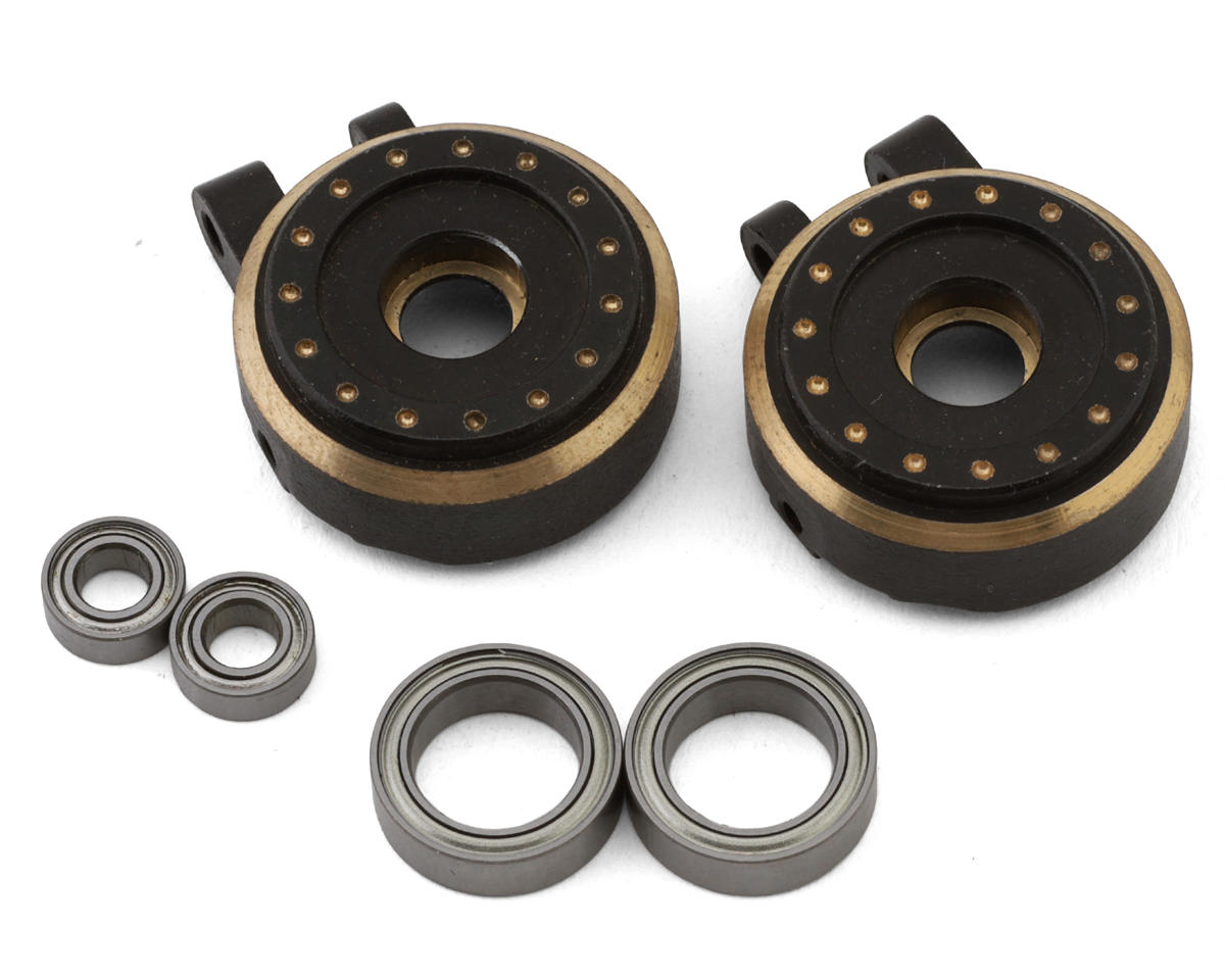 NEXX Racing Brass Front Steering Knuckles for Traxxas TRX-4M (Black) (2)