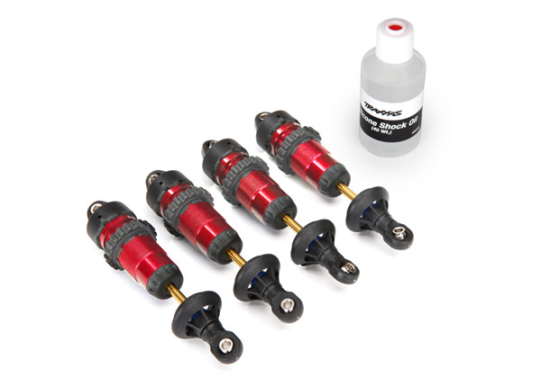 1/10 Red Aluminum Short GTR Shocks (4)
