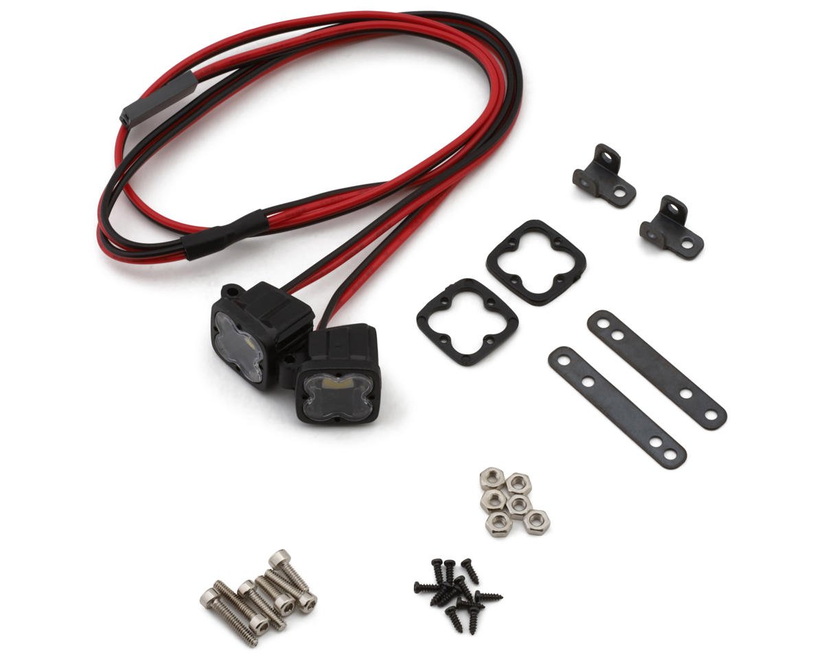 Injora 1/10 Rock Crawler LED Square Pod Light Kit (2)