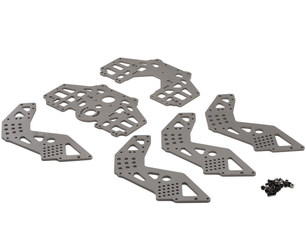 Treal Hobby Losi LMT Monster Truck Titanium Chassis Plates (Grey)