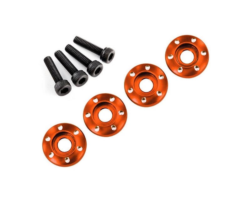 Orange Aluminum Wheel Nut Washers (4)