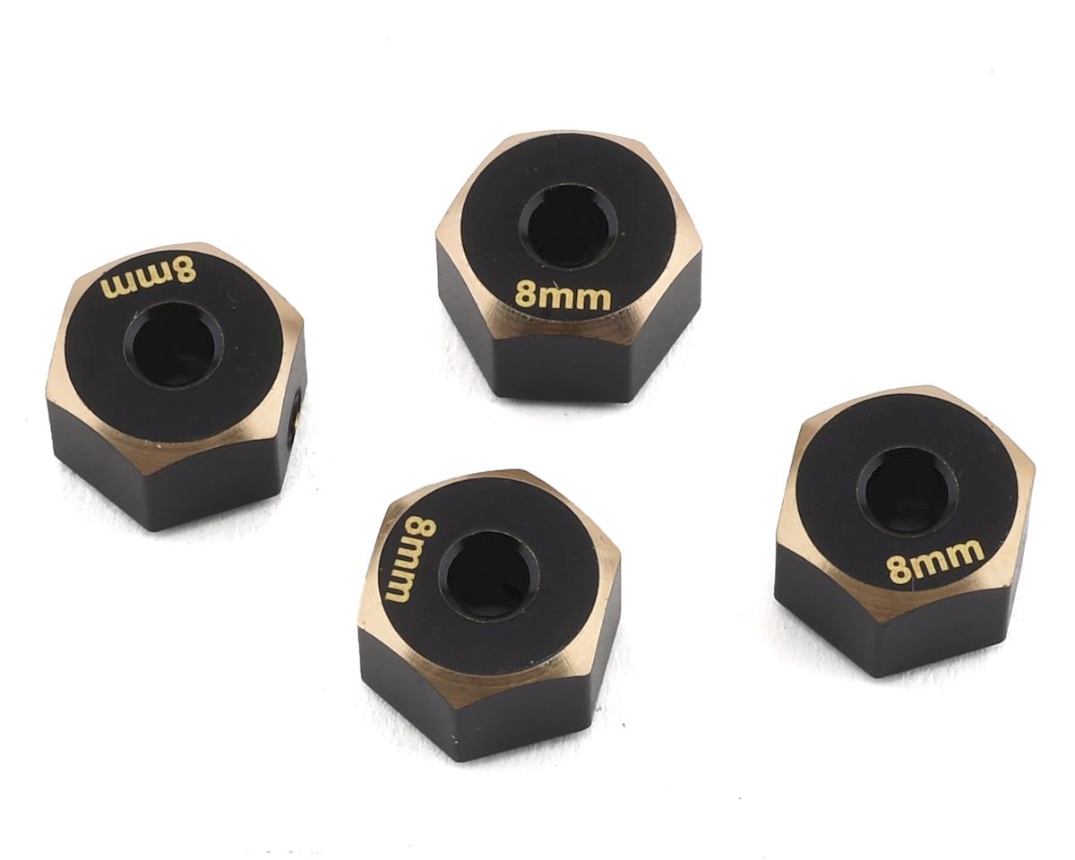 Samix SCX10 II Brass 12mm Hex Adapter (4) (8mm)