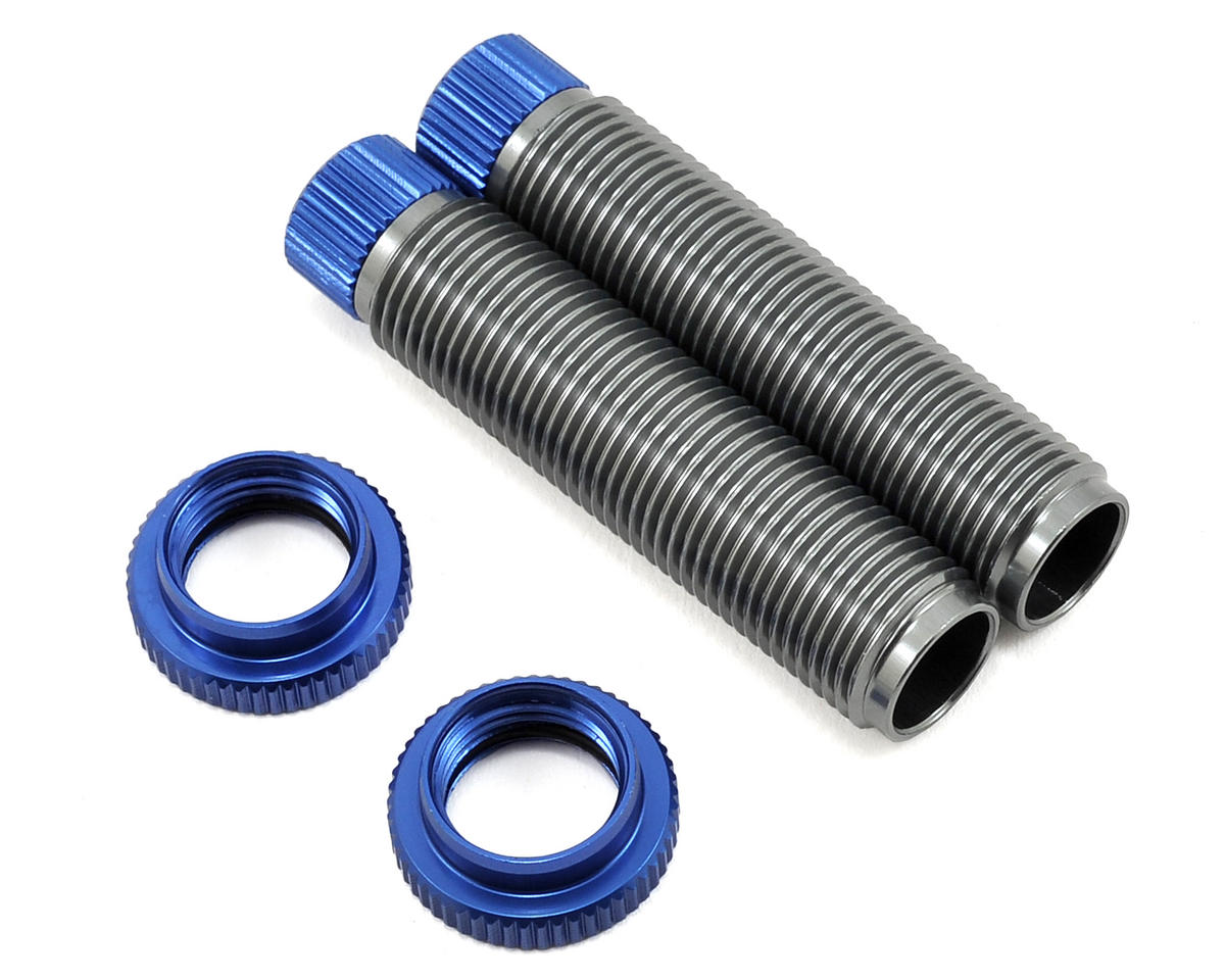 ST Racing Concepts Ascender Aluminum Threaded Shock Bodies (2) (Gun Metal/Blue)