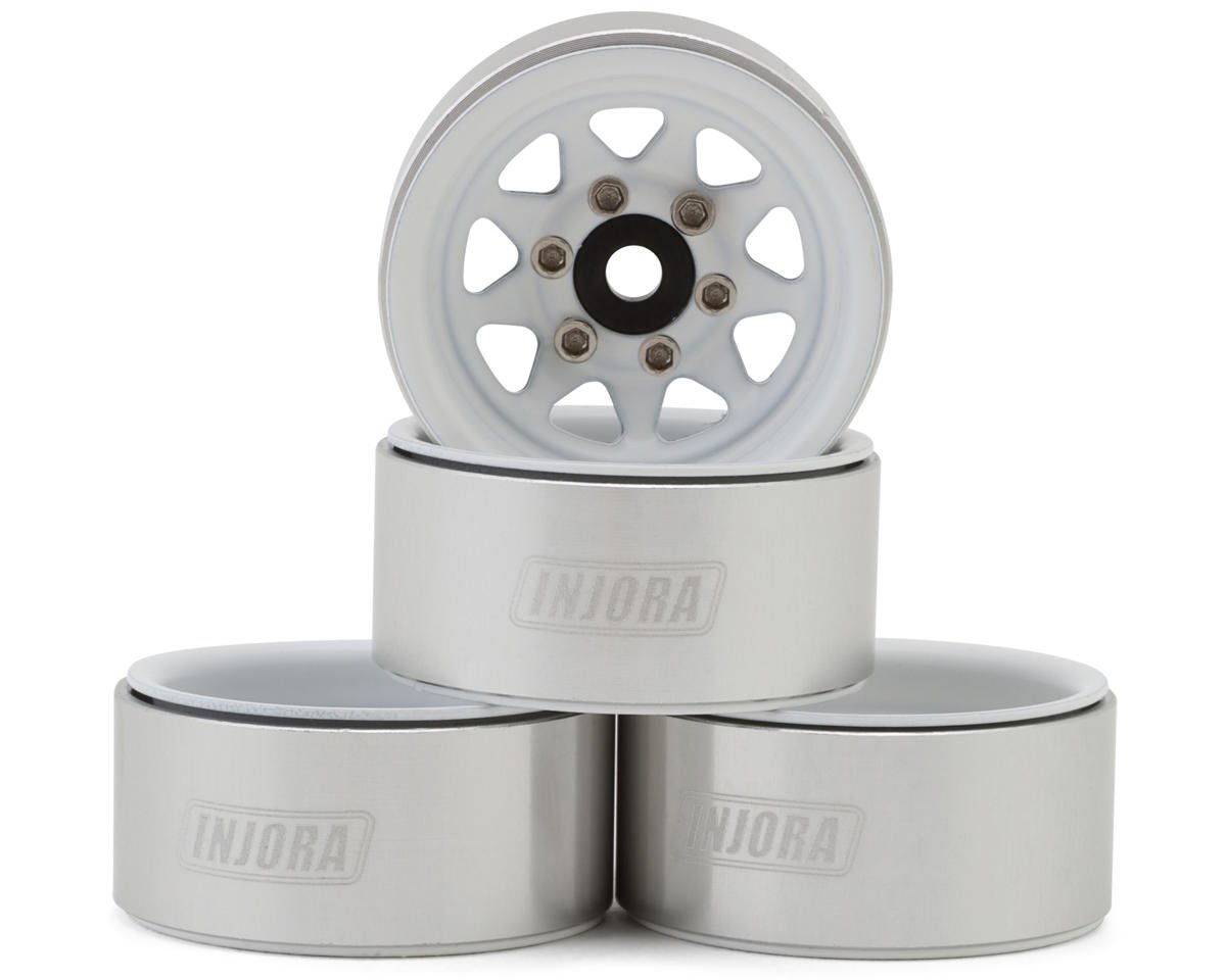 Injora 1.0" Deep Dish Stamped Steel Micro Rock Crawler Beadlock Wheels