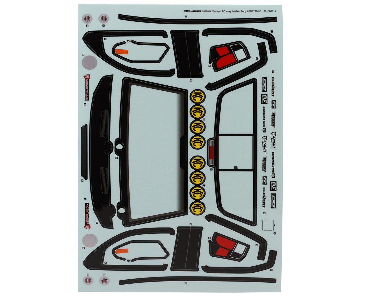 Element RC Knightwalker Body Decal Sheets