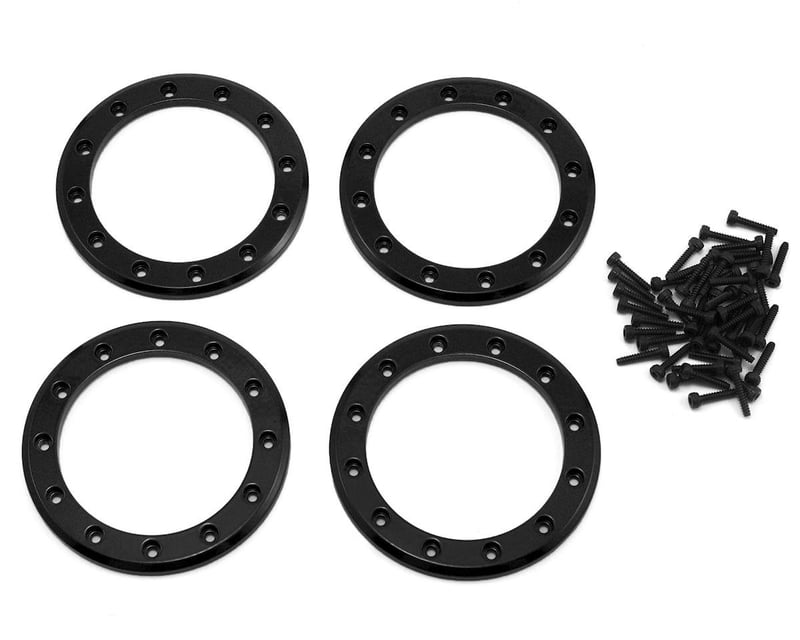 2.2" Black Aluminum Beadlock Rings w/ Screws (4)