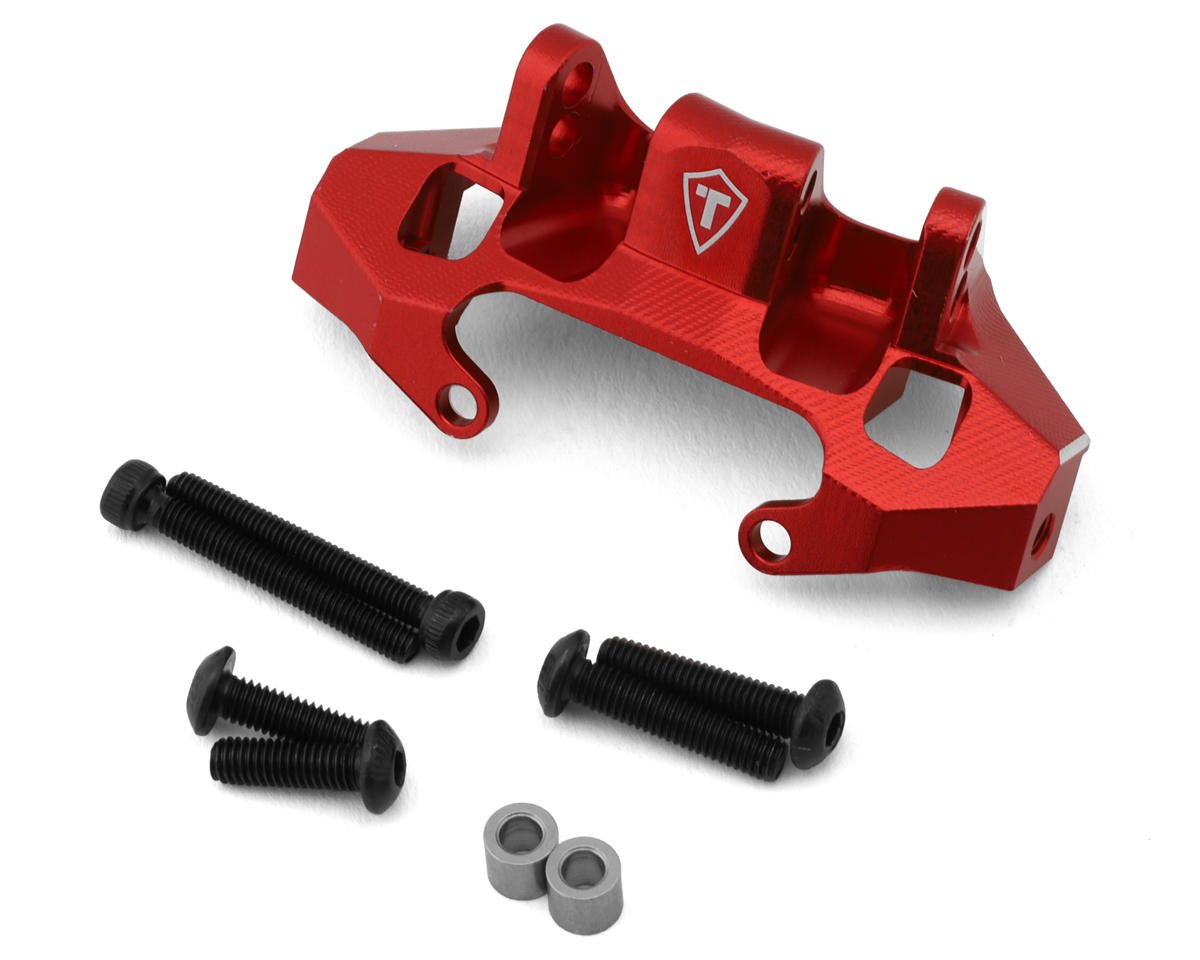 Treal Hobby Axial Capra CNC Aluminum Rear Upper Link Riser Mount (Red)
