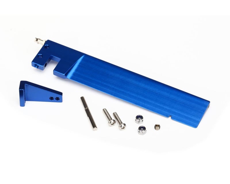 Blue Aluminum Rudder with Hardware
