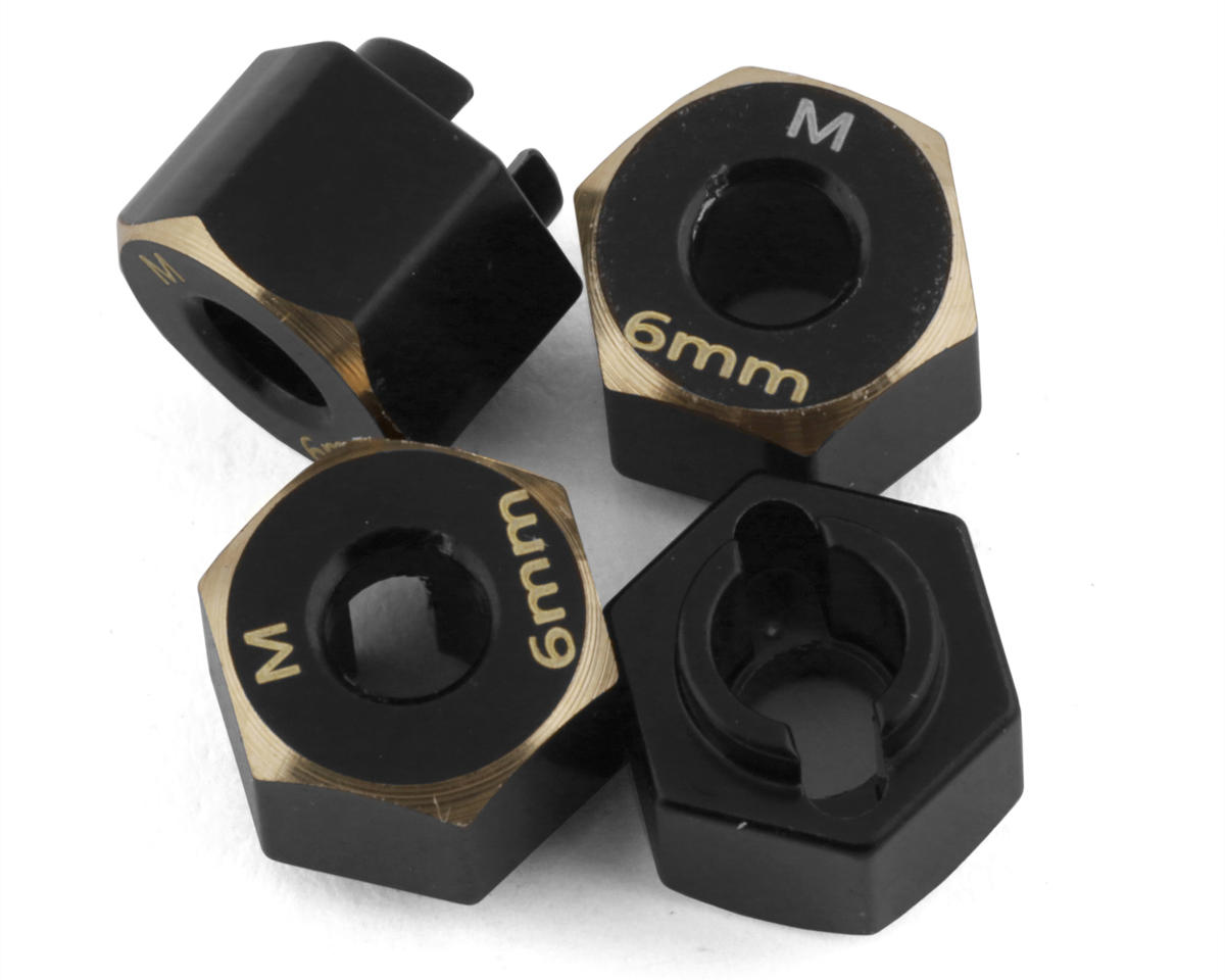 Samix Brass Hex Adapters for Traxxas TRX-4M (6mm) (4) (1.5g)