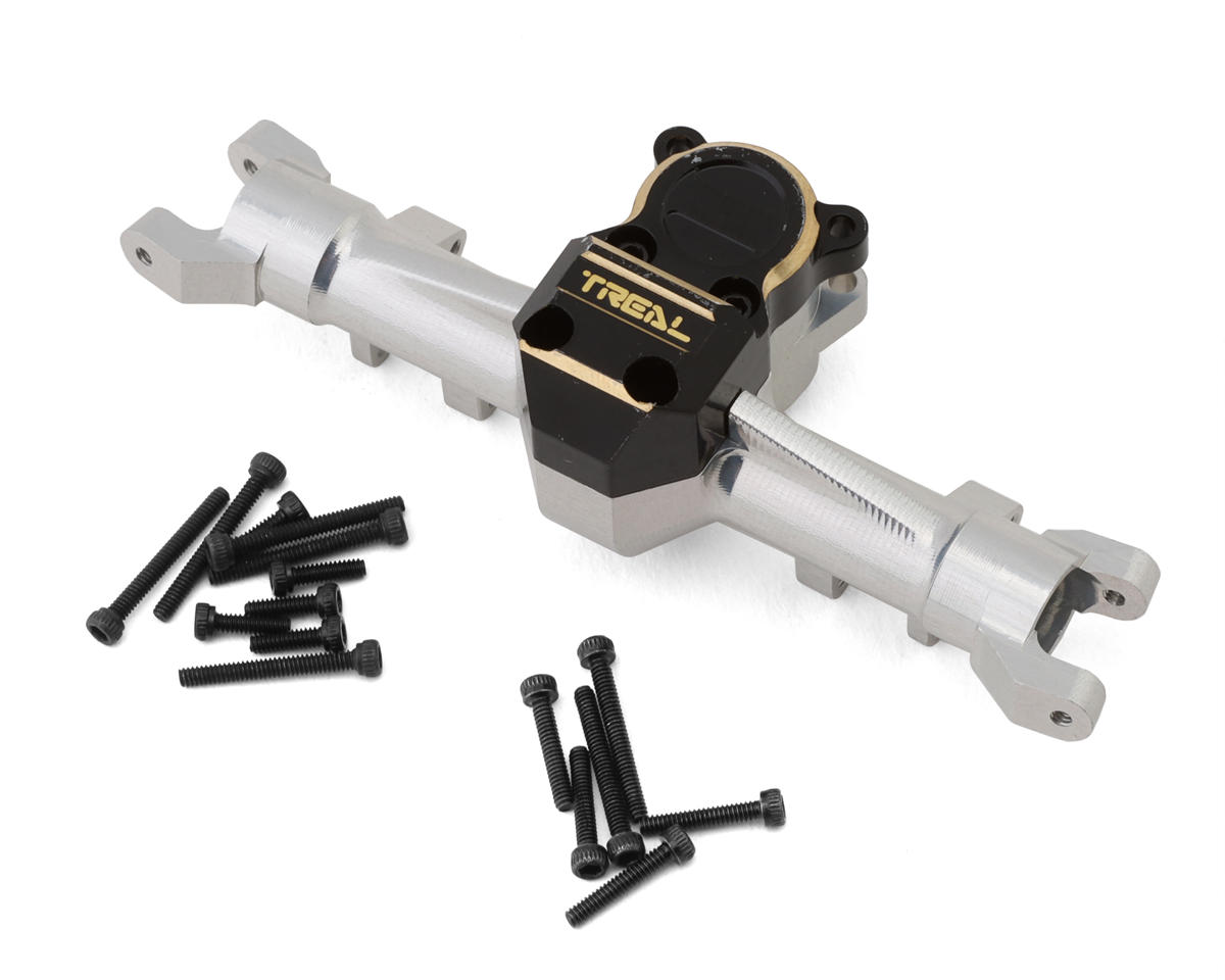 Treal Hobby Axial SCX24 Aluminum Front Axle w/Brass Differential Cover