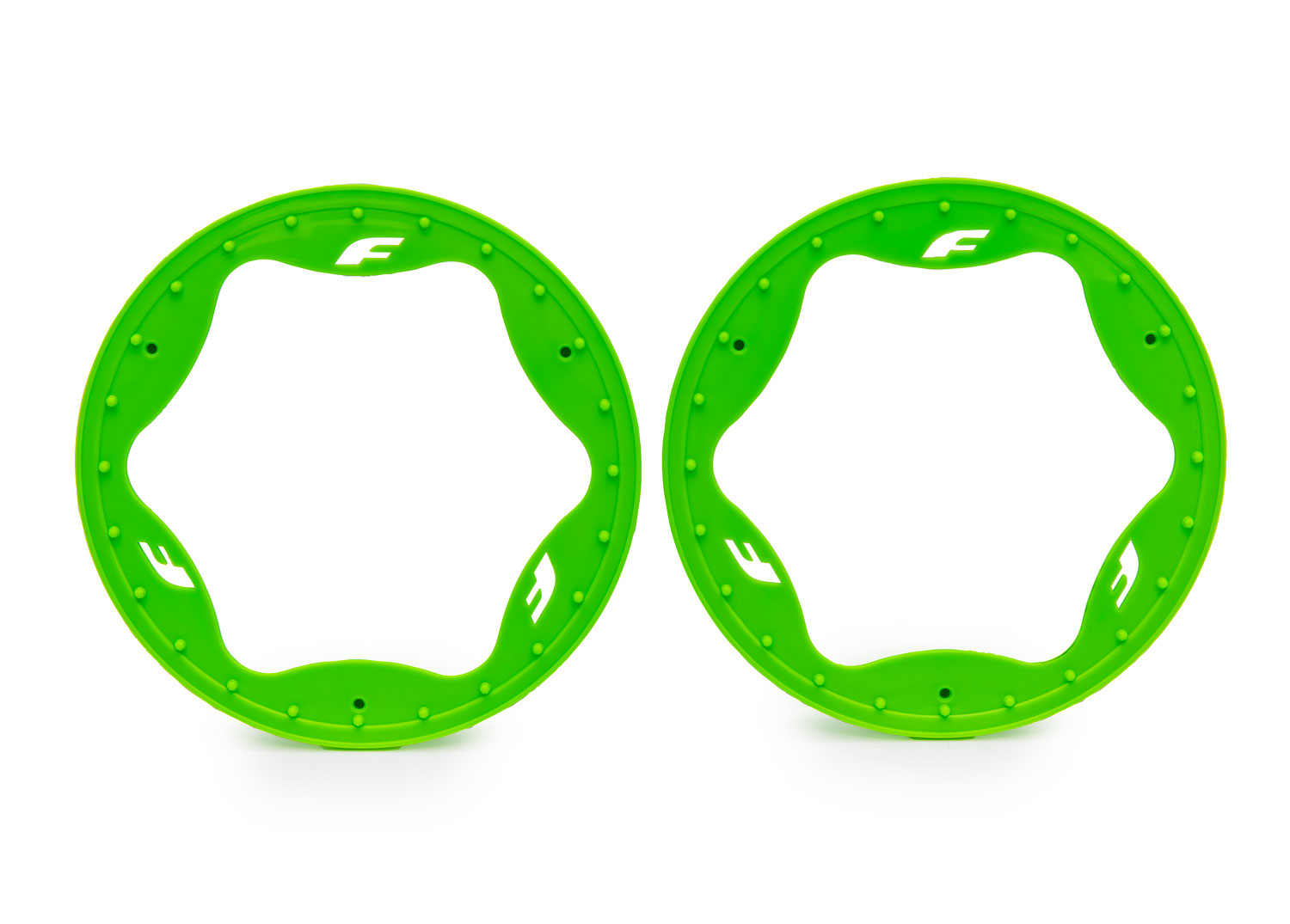 4.3" Green Funco Rear Beadlock Rings (2)