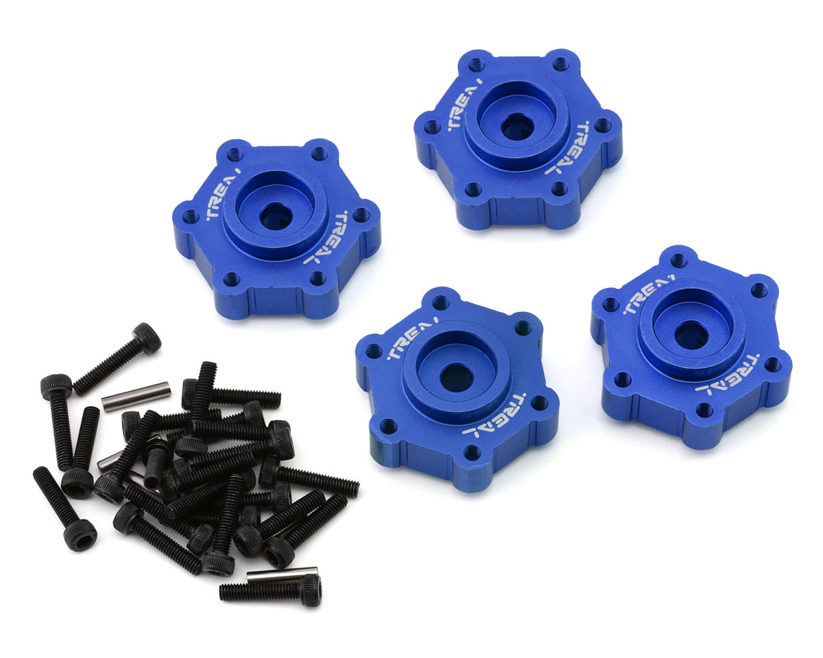 Treal Hobby Losi LMT Aluminum Wheel Hub Spacer (Blue) (4) (+0mm)