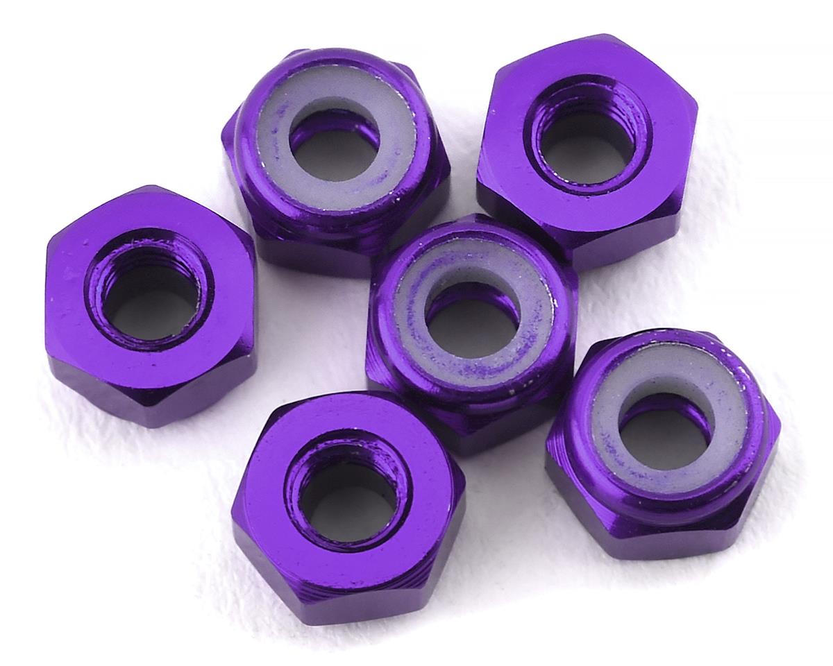 175RC Lightweight Aluminum M3 Lock Nuts (Purple) (6)