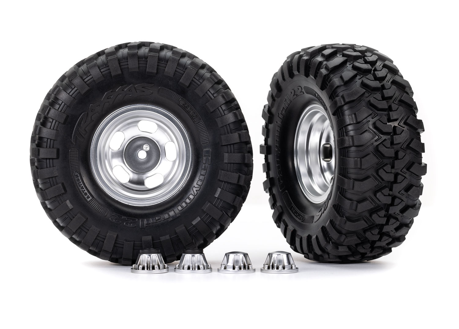 2.2" Slotted Satin Wheels & Canyon Trail Tires (2)