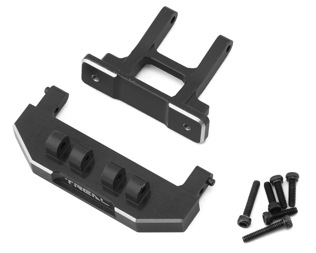 Treal Hobby Axial SCX24 Aluminum Rear Bumper Mount (Grey) (Deadbolt)