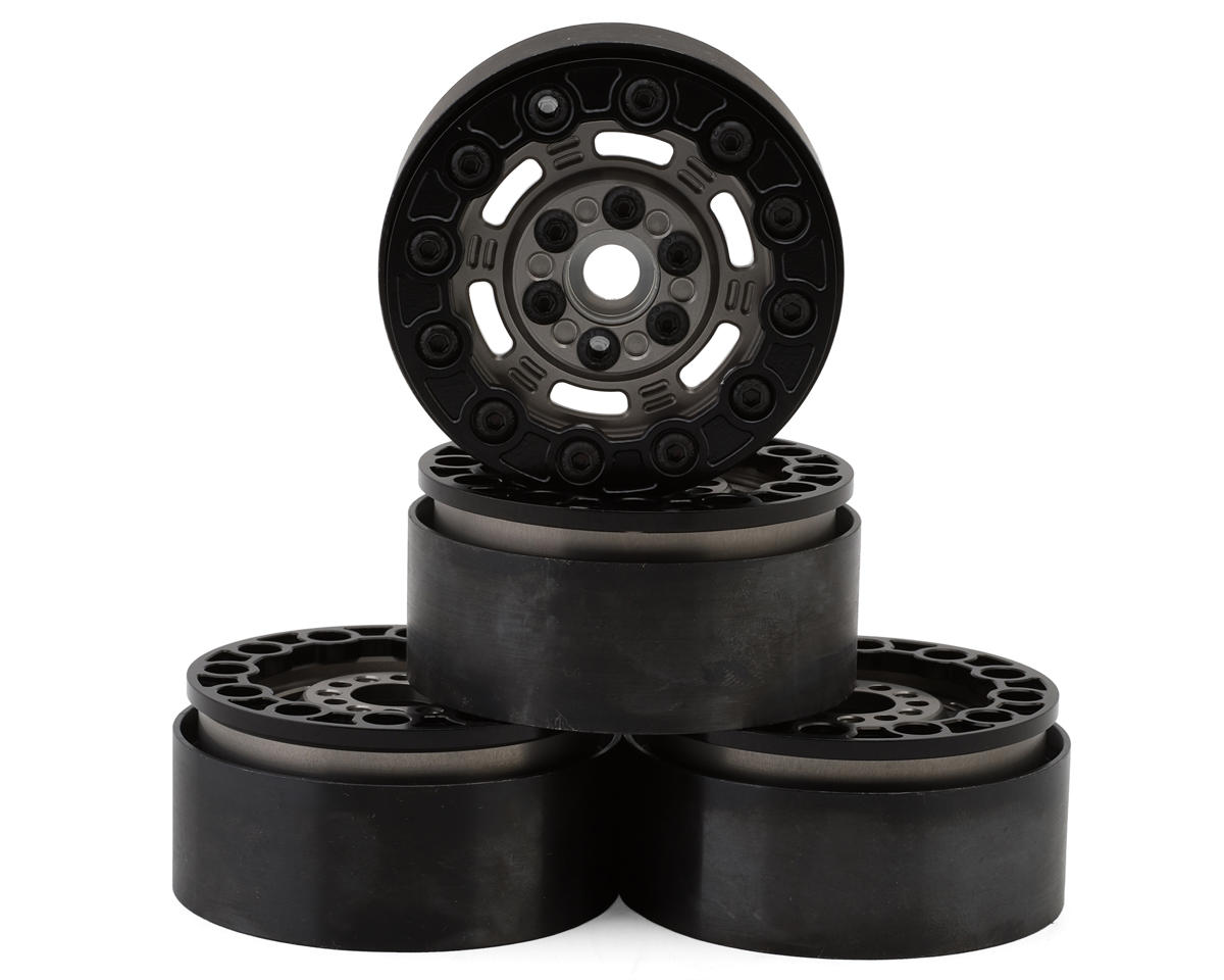 JConcepts Ballistic 2.0" Bead-Loc Crawler Wheels (4) (Grey/Black)