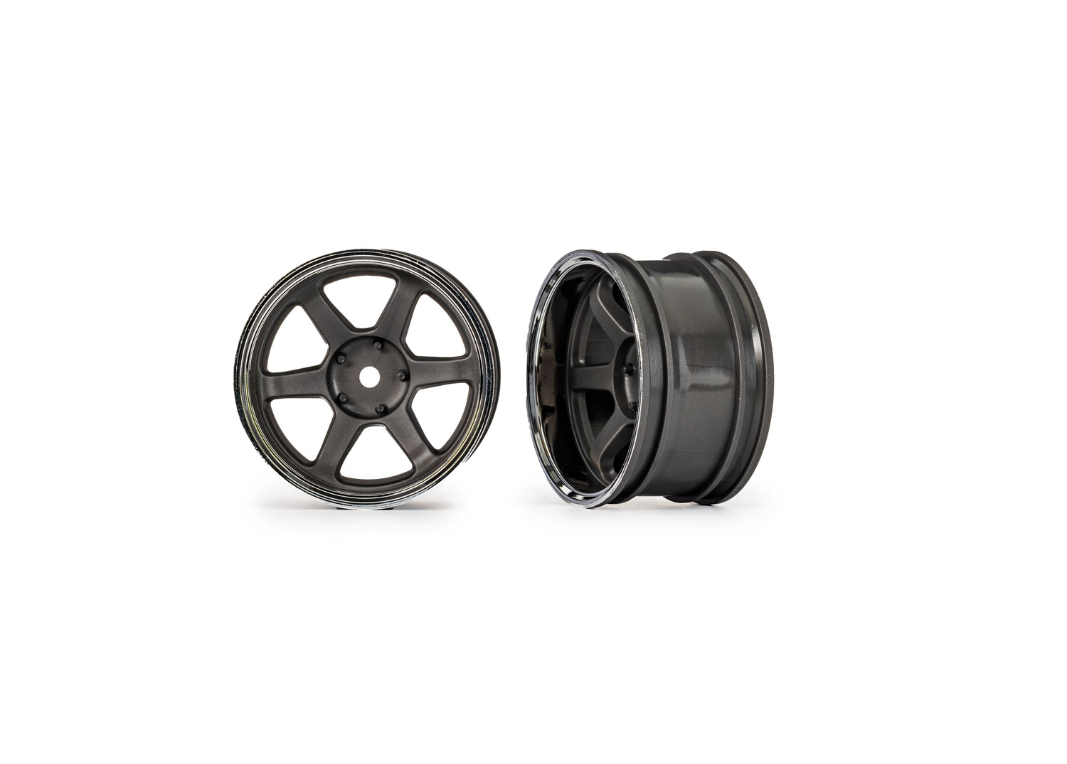 1.9" Gray 6-Spoke Rear Wheels (2)