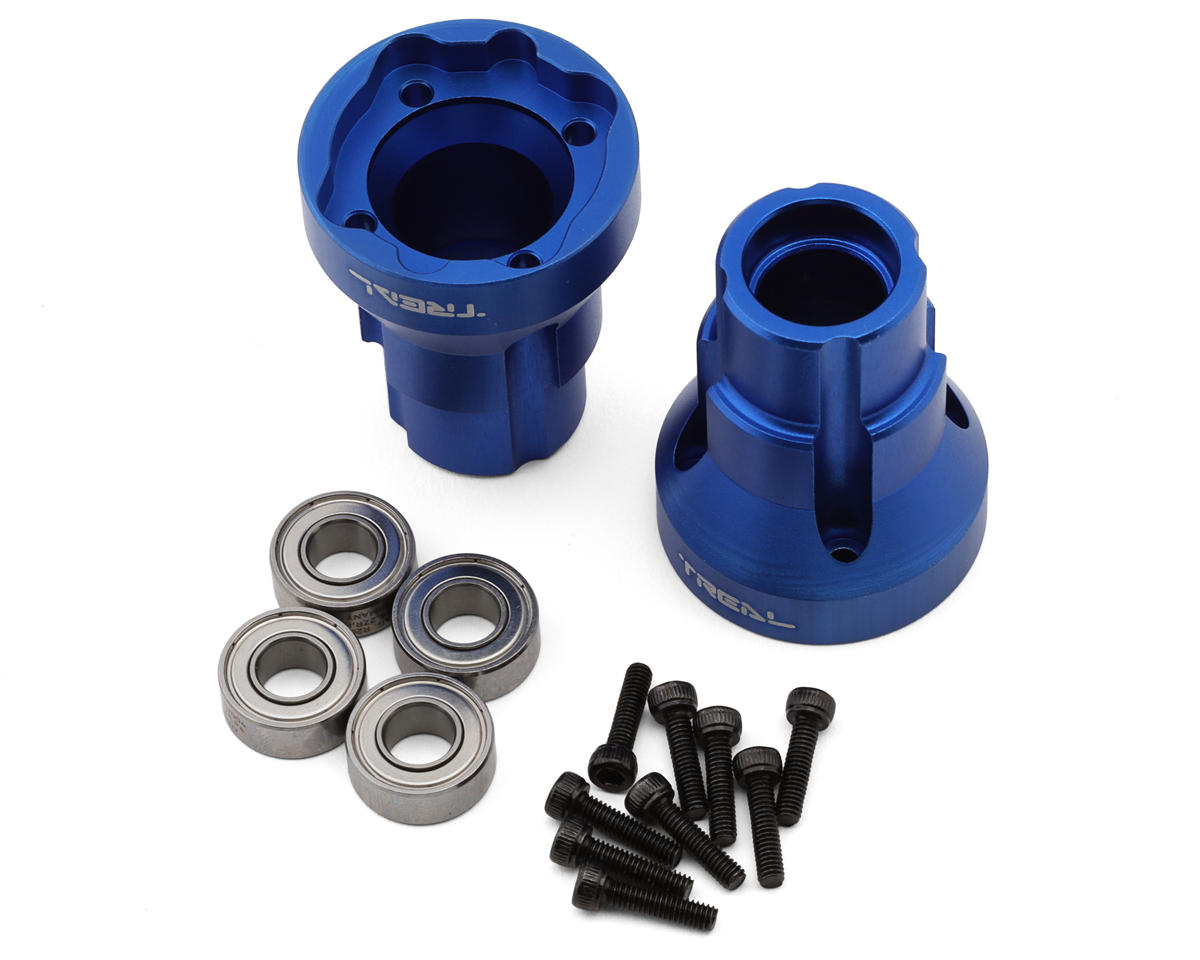 Treal Hobby Losi® LMT™ Aluminum Rear Axle Mounts (Blue) (2) (0°)