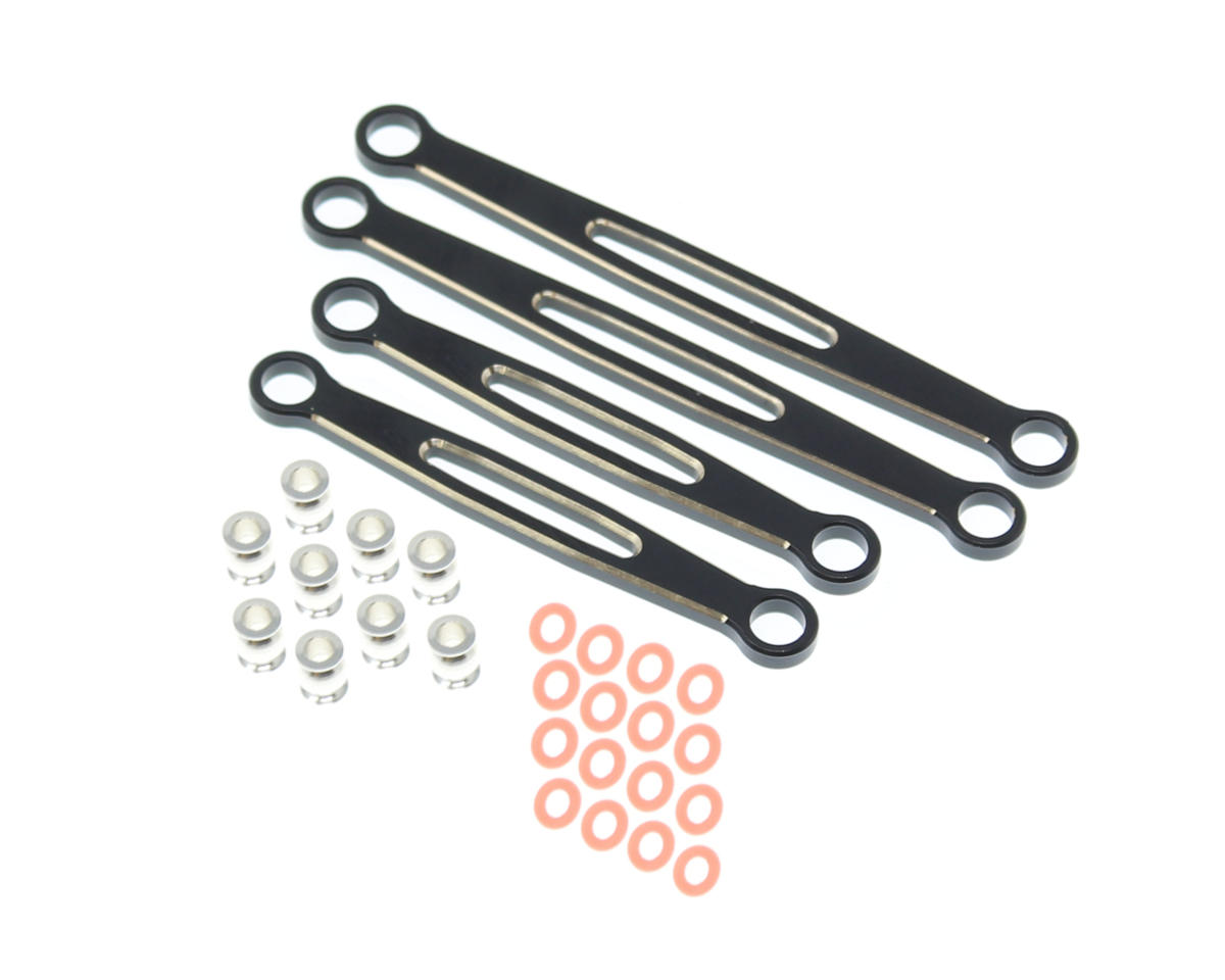 Redcat MT-18/Ascent-18 Brass Front & Rear Links (Black) (4)
