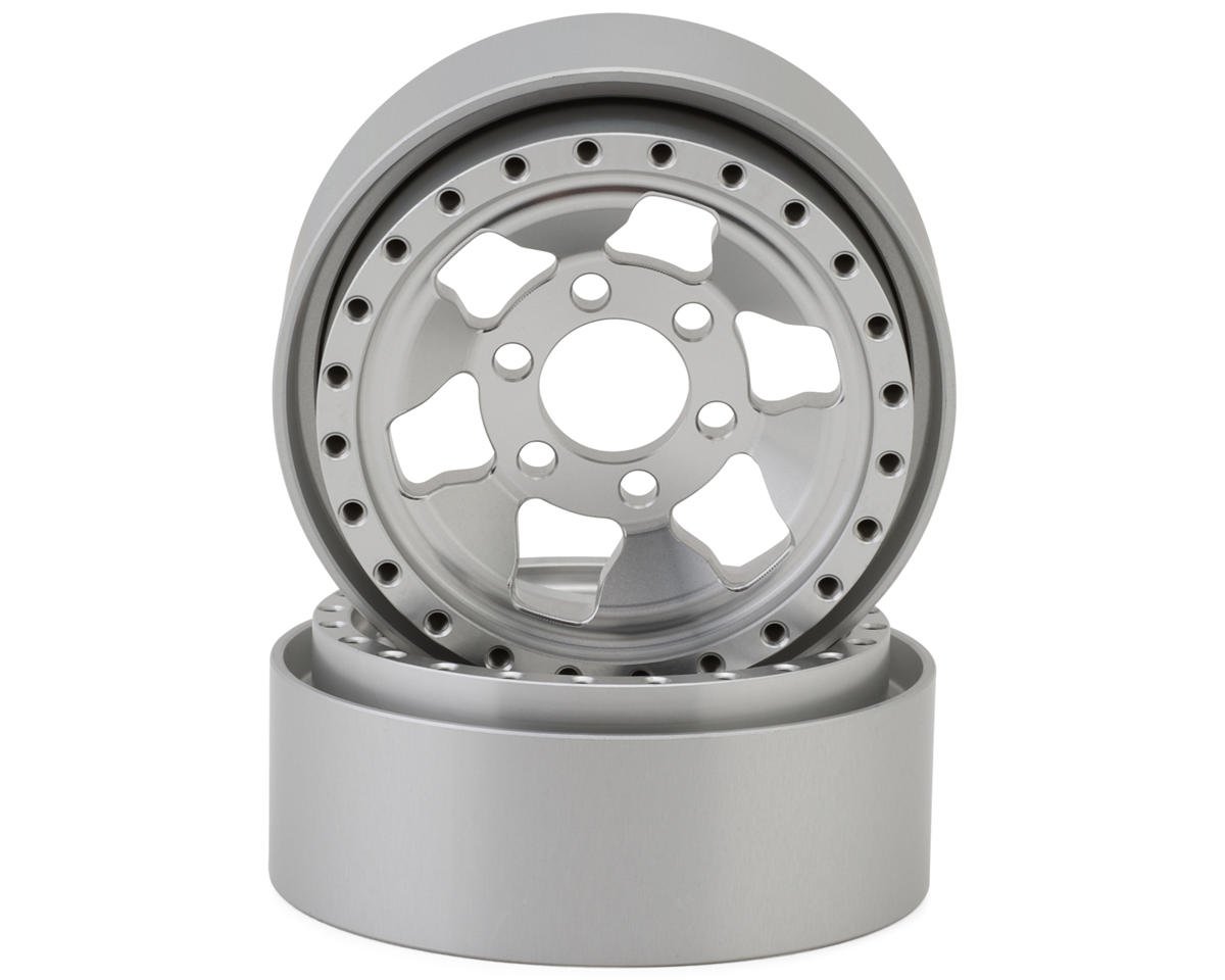 Reefs RC 1/10 Granite 1.9" Rock Crawler Beadlock Wheels w/Hubs & Rings