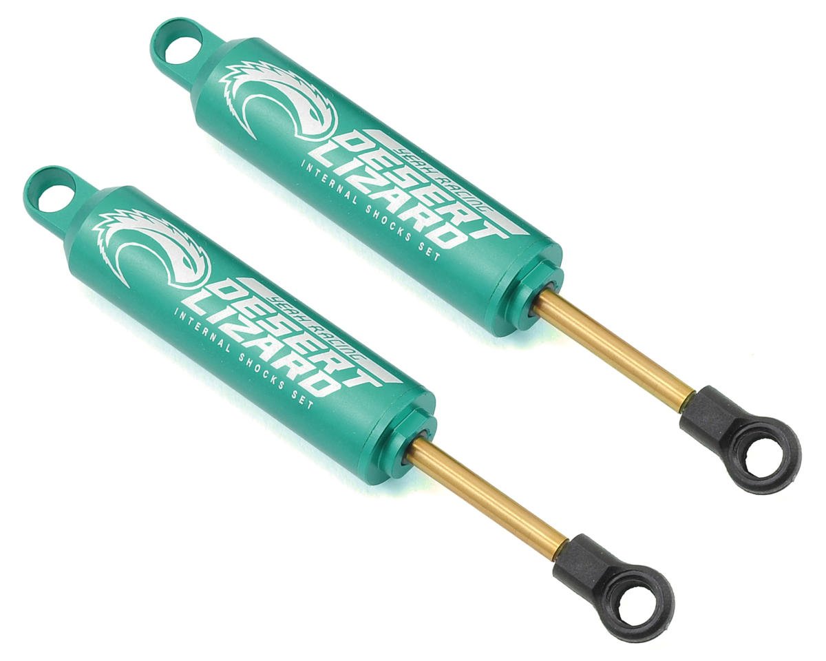 Yeah Racing Aluminum Desert Lizard Two Stage Internal Spring Shocks (Green) (2)