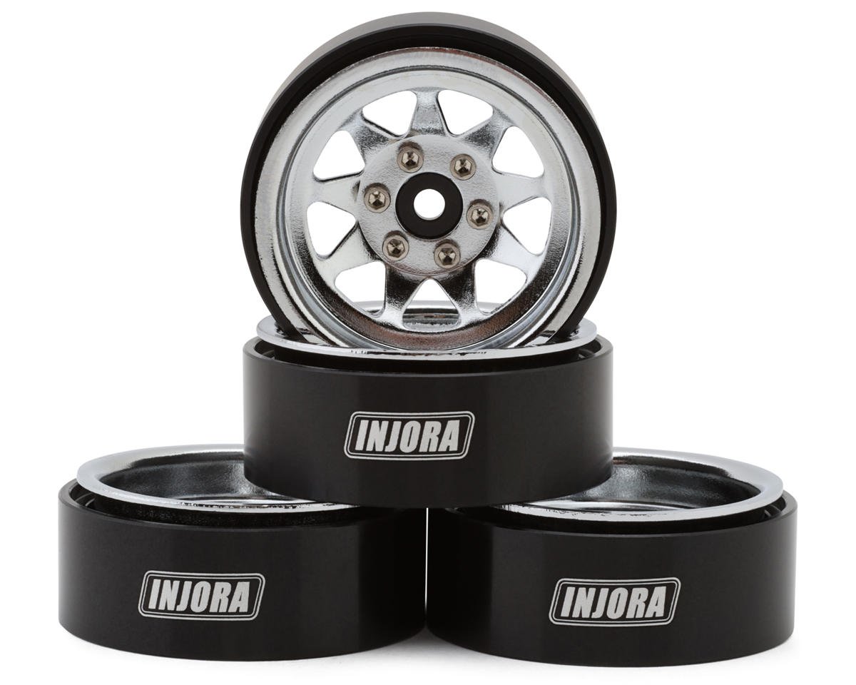 Injora 1.3" Stamped Steel Micro Rock Crawler Beadlock Wheels