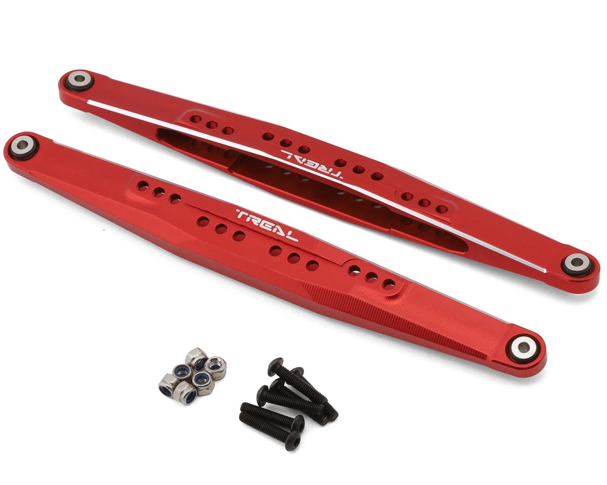 Treal Hobby Losi Hammer Rey U4 Aluminum Rear Lower Trailing Arms (Red) (2)