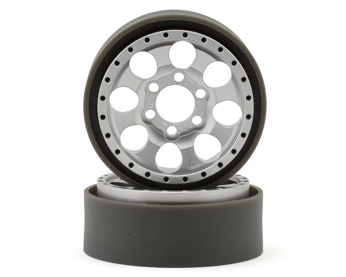 Vanquish Products KMC KM237 Riot 1.9" Beadlock Crawler Wheels (Clear Anodized)