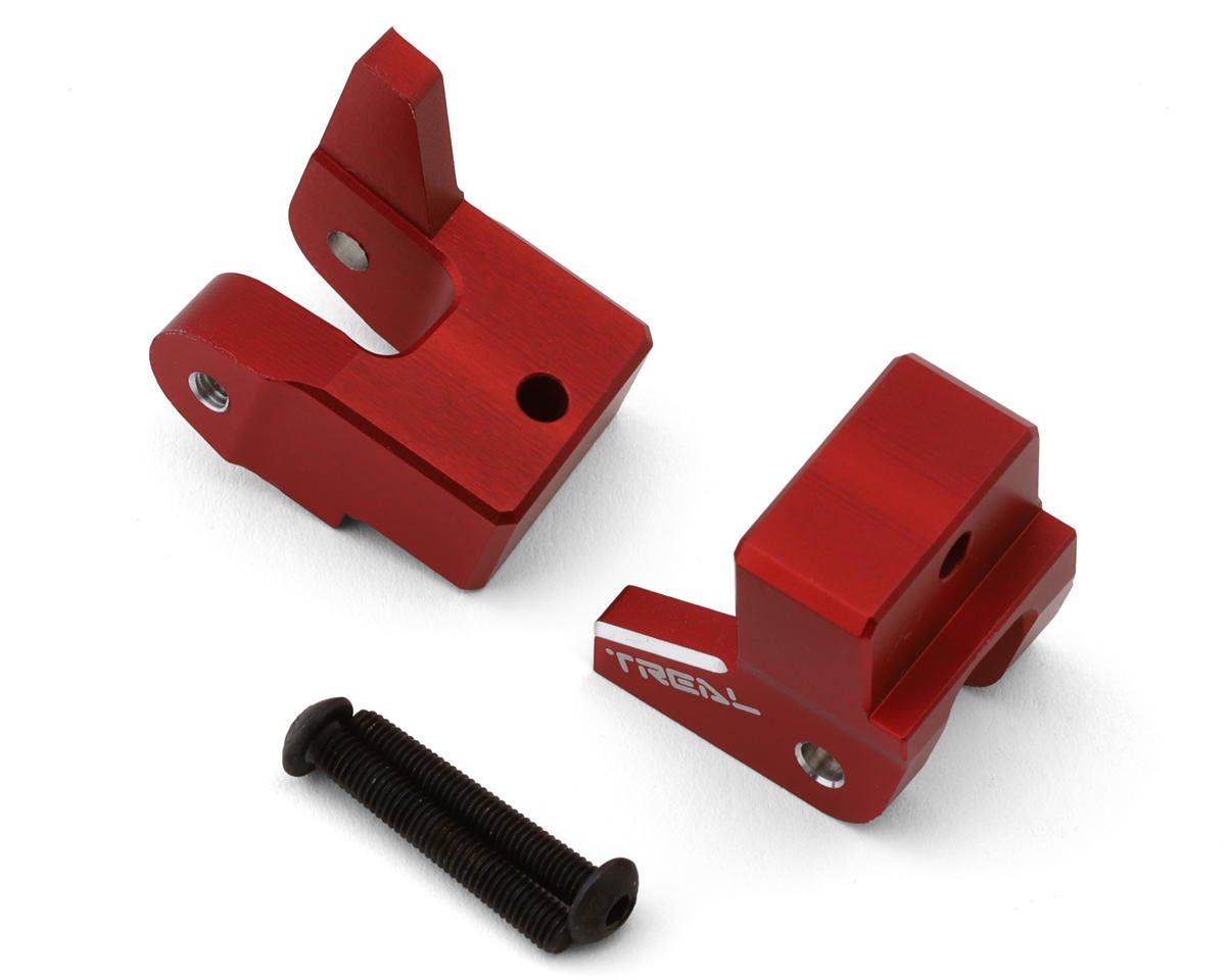 Treal Hobby Losi Hammer Rey U4 Aluminum Rear Lower Link Mount Set (Red) (2)