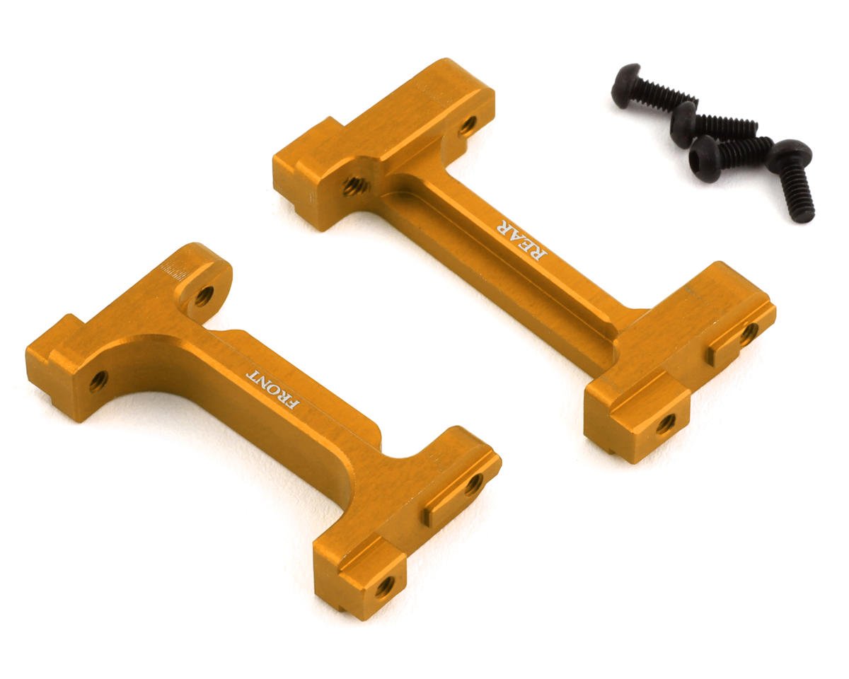 NEXX Racing Aluminum Front & Rear Bumper Mounts for Traxxas TRX-4M (Gold)